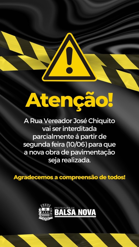 ATENÇÃO POPULAÇÃO!