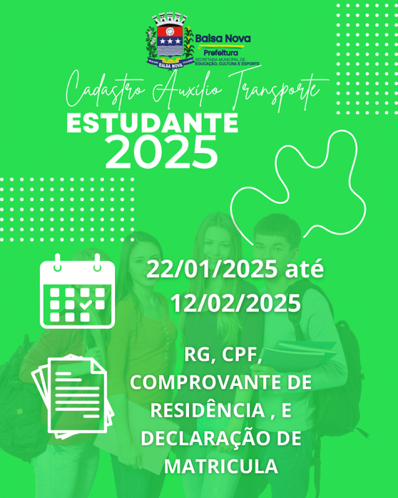 Cadastro de Auxílio Transporte
