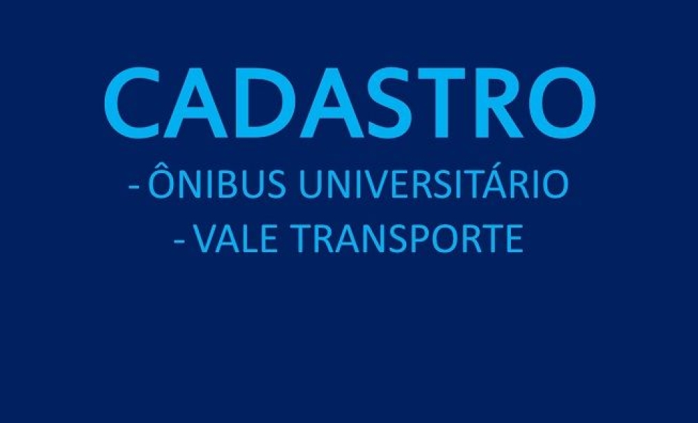 Cadastro para transporte em 2019