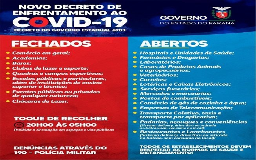 Novo Decreto de Enfrentamento ao COVID-19