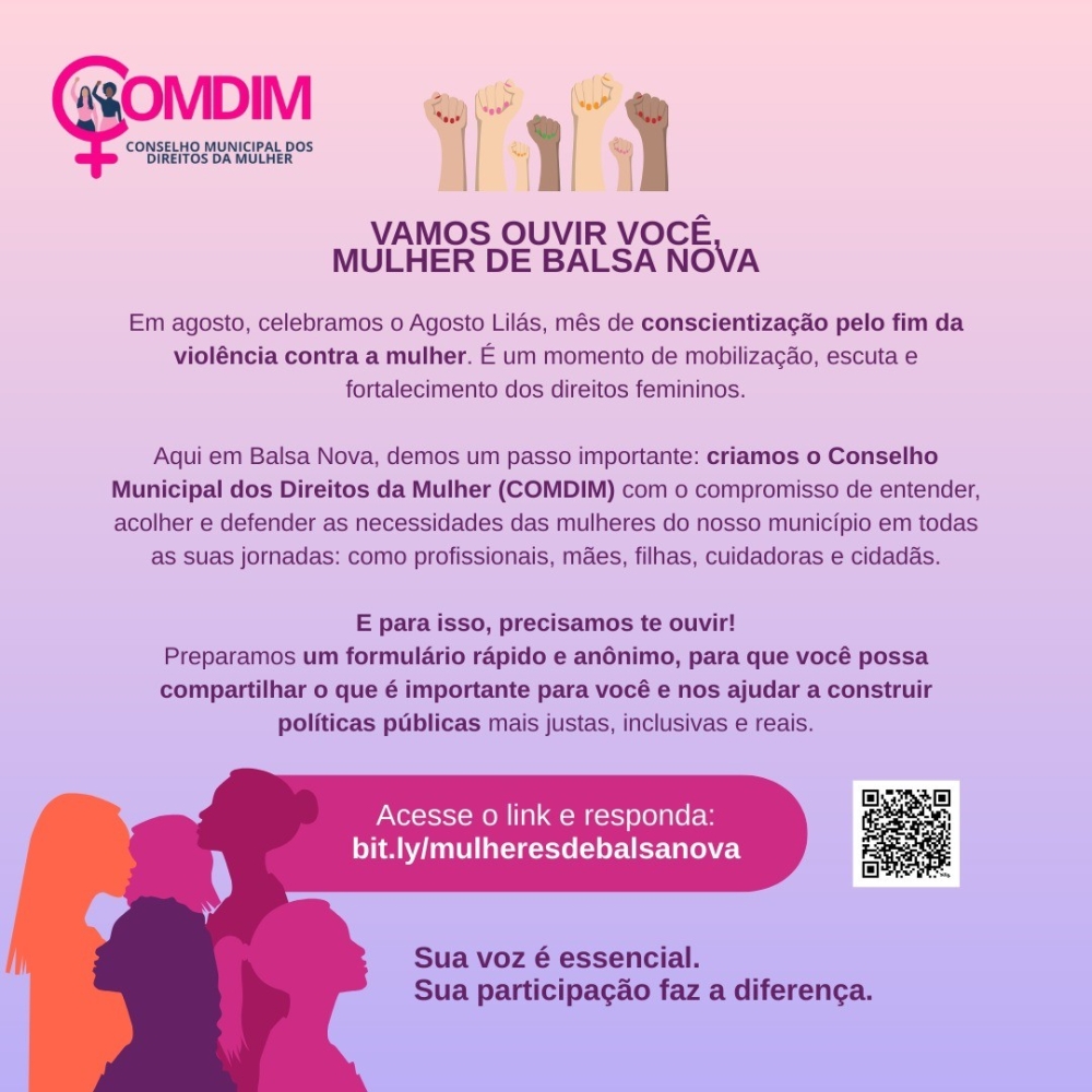 Vamos ouvir você, mulher de Balsa Nova!