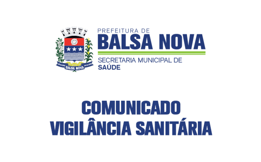 Comunicado Vigilância Sanitária