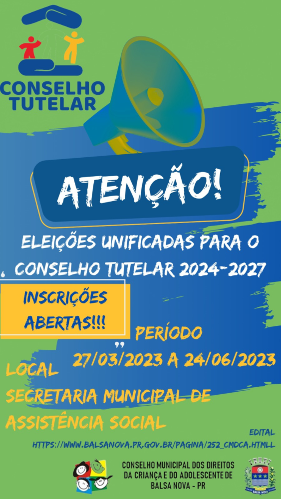 ELEIÇÕES UNIFICADAS PARA O CONSELHO TUTELAR 2024- 2027