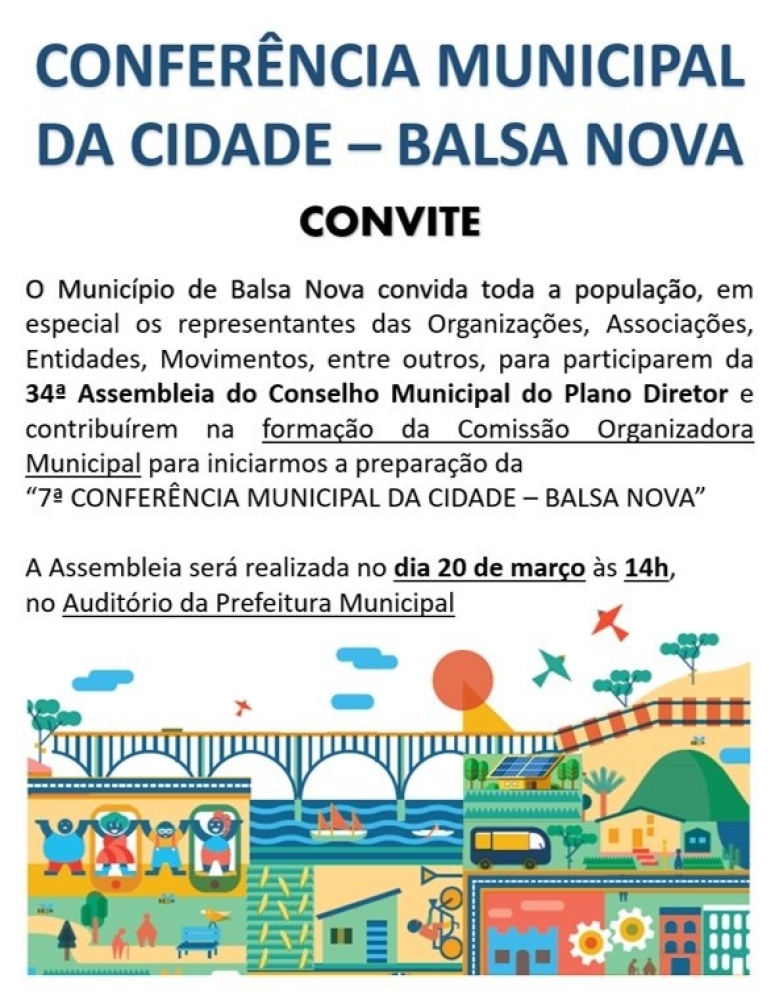 Convite para Formação da Comissão Organizadora Municipal