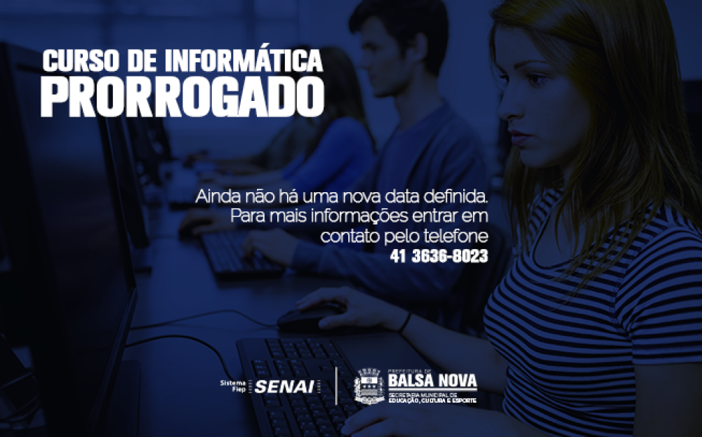 Curso de informática prorrogado
