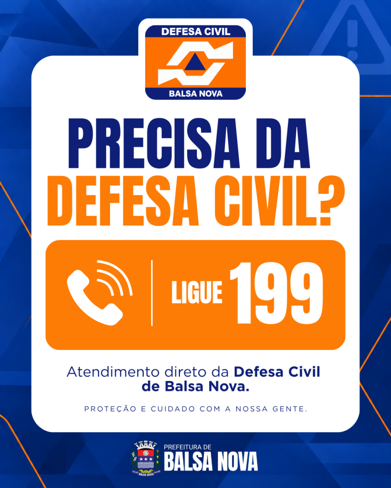 Defesa Civil de Balsa Nova passa a receber chamadas diretamente pelo 199