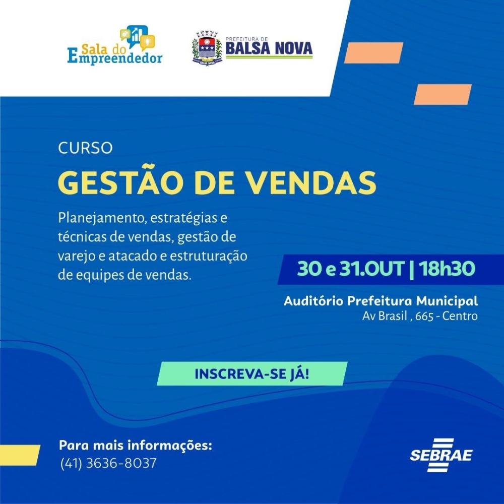 Curso de gestão de vendas