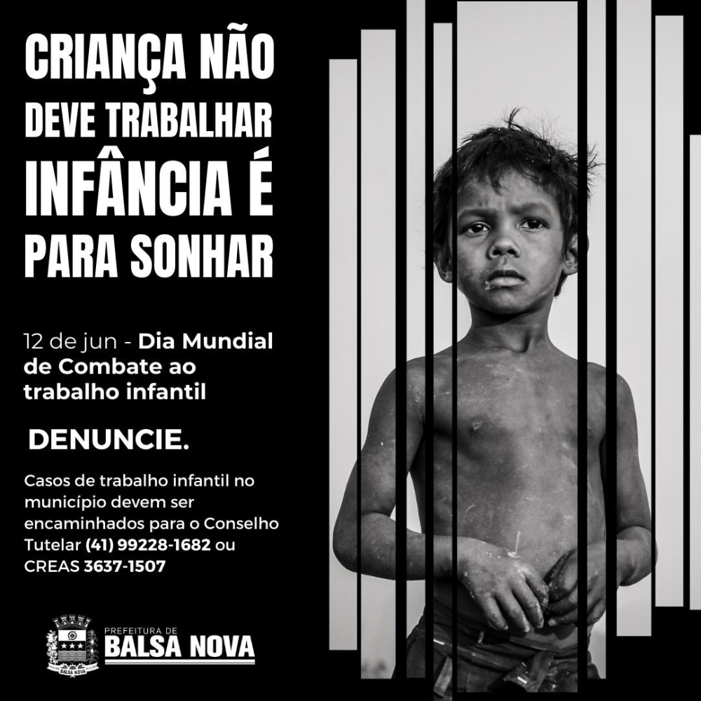 Dia Mundial do Combate ao Trabalho Infantil 