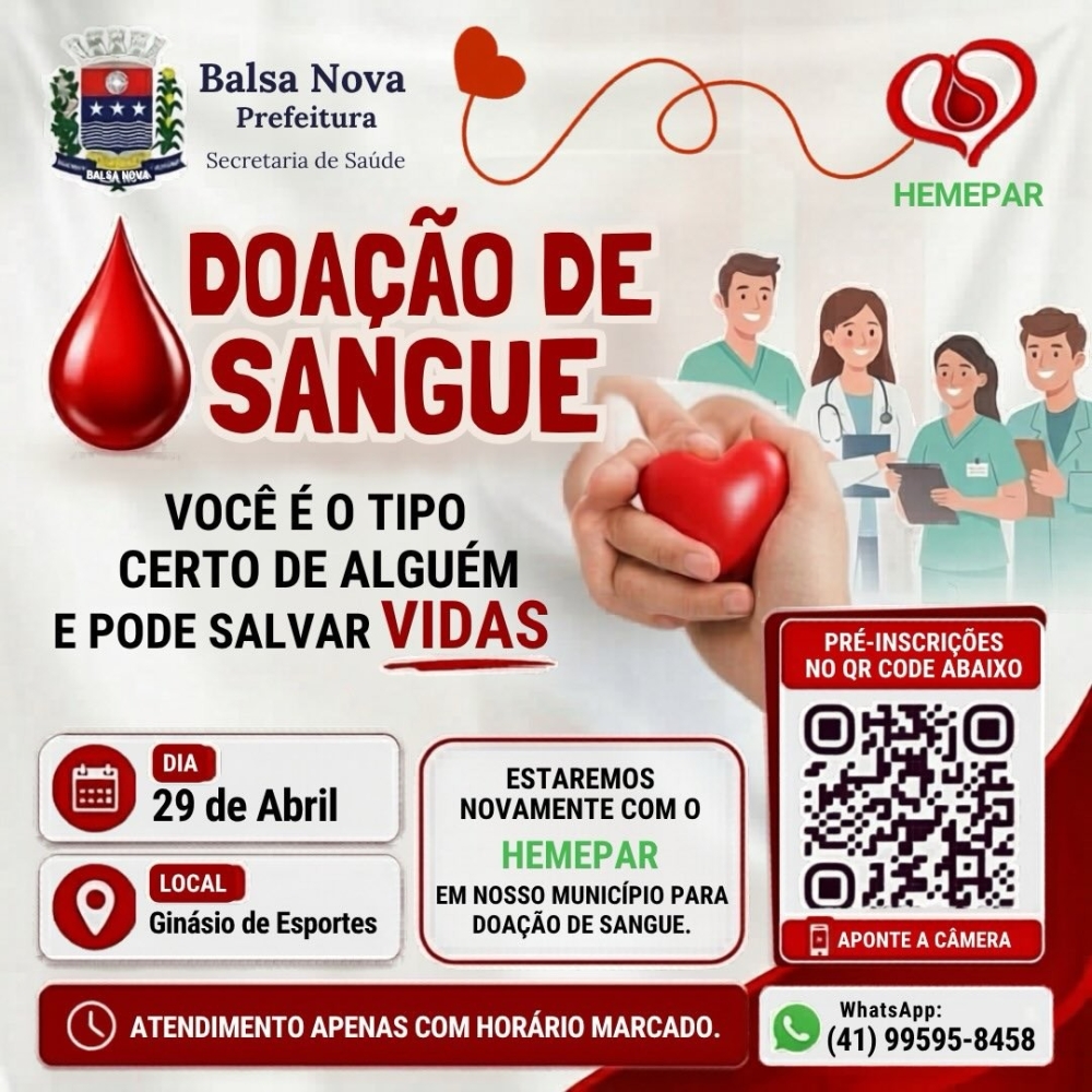 Ajude a salvar vidas, doe sangue!