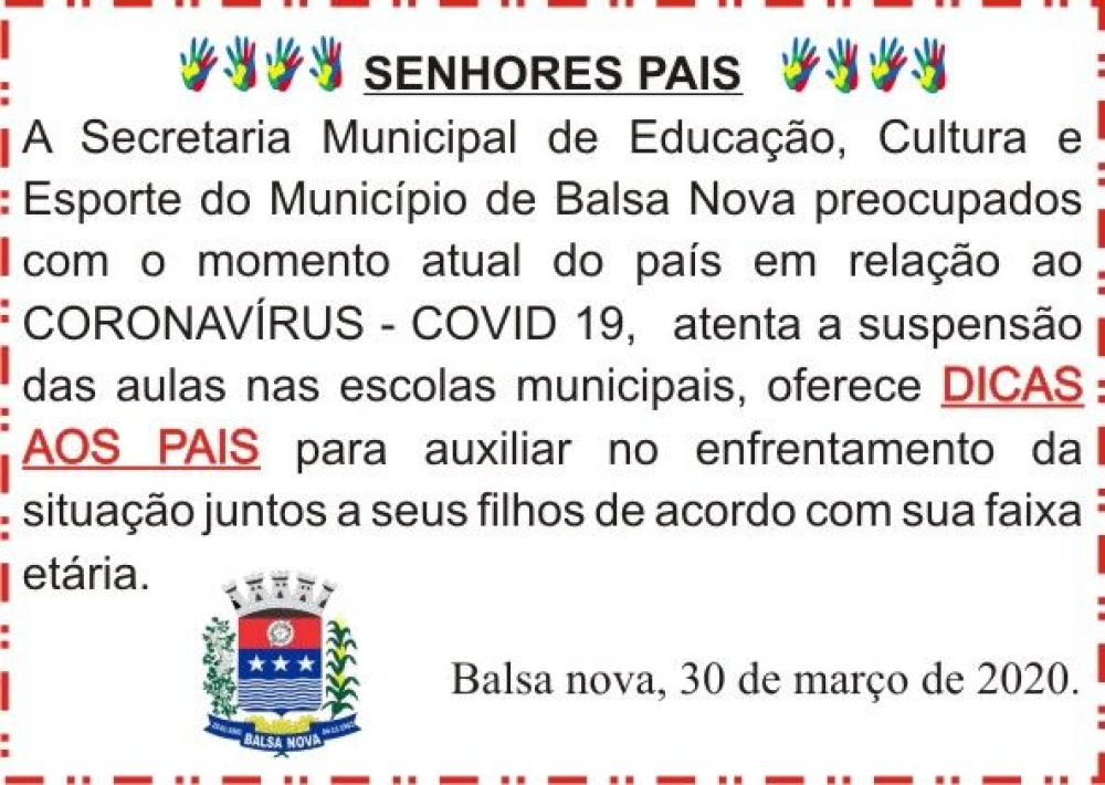 Dicas aos pais