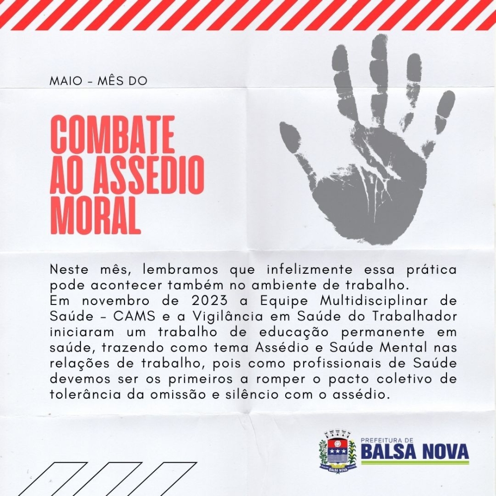 Mês de Combate ao Assédio Moral