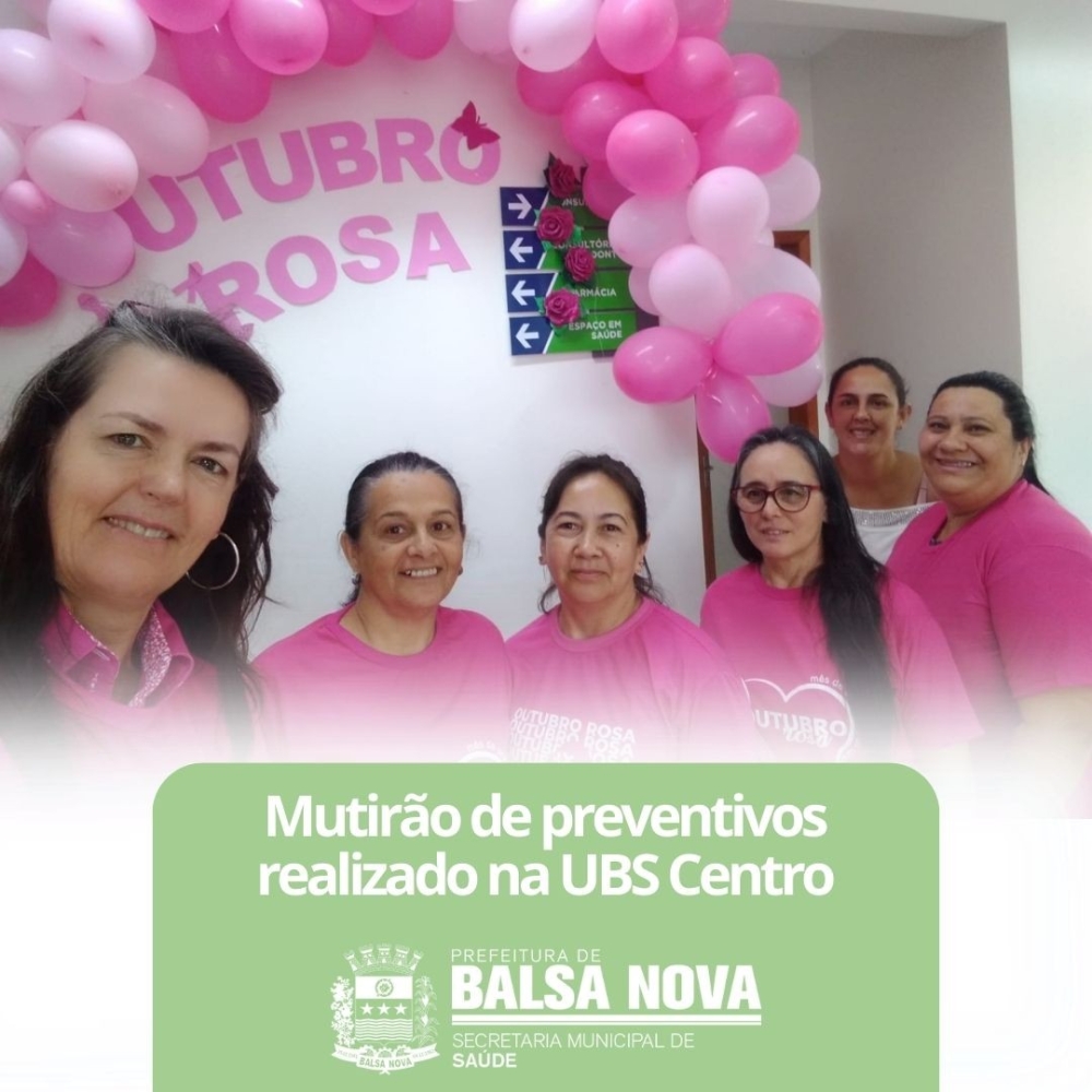 Realizado o Mutirão Municipal de prevenção ao câncer de colo de útero.