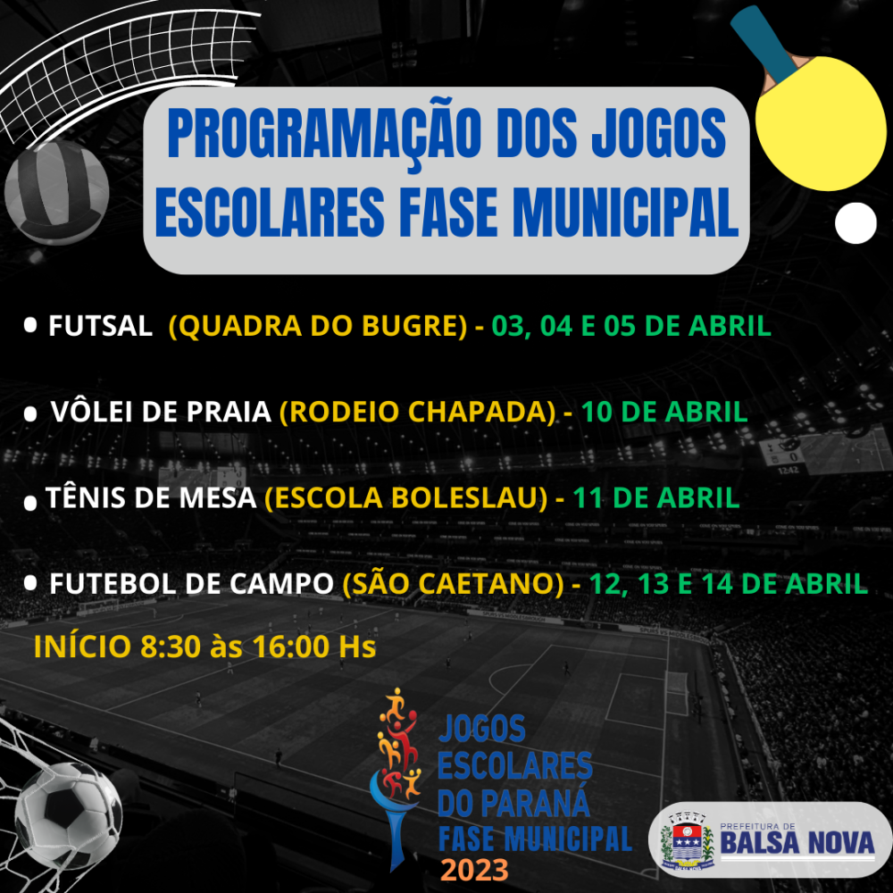 JOGOS ESCOLARES FASE MUNICIPAL