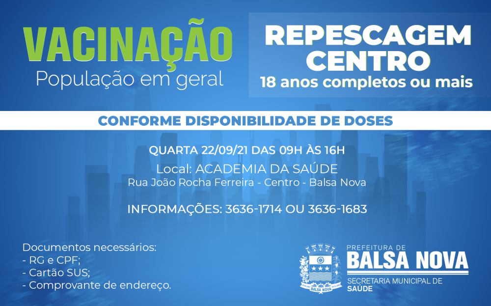 REPESCAGEM 1ª DOSE