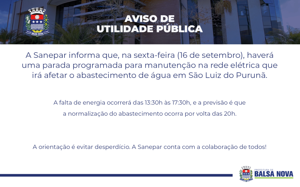 AVISO DE UTILIDADE PÚBLICA