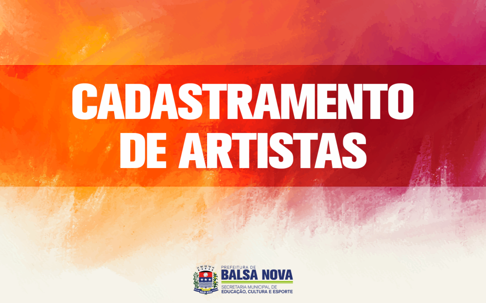 ATENÇÃO ARTISTA DE BALSA NOVA