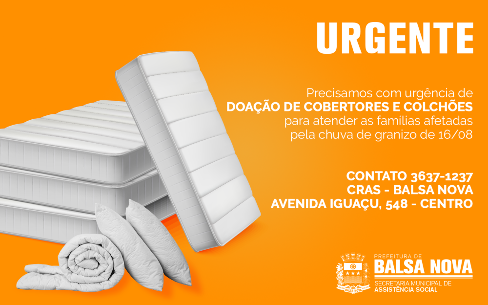 URGENTE - DOAÇÕES