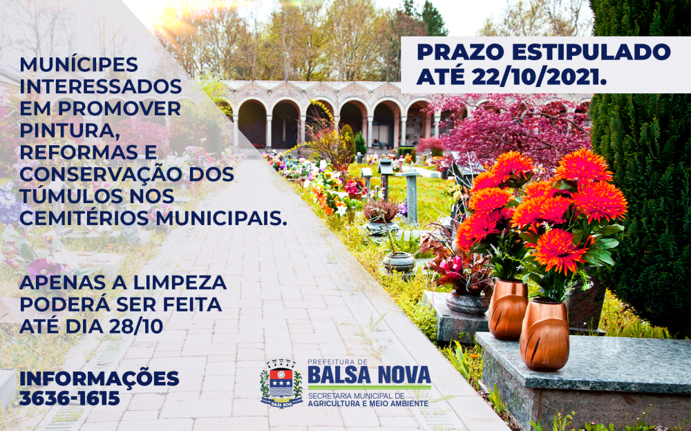 Limpeza e reformas em Cemitérios