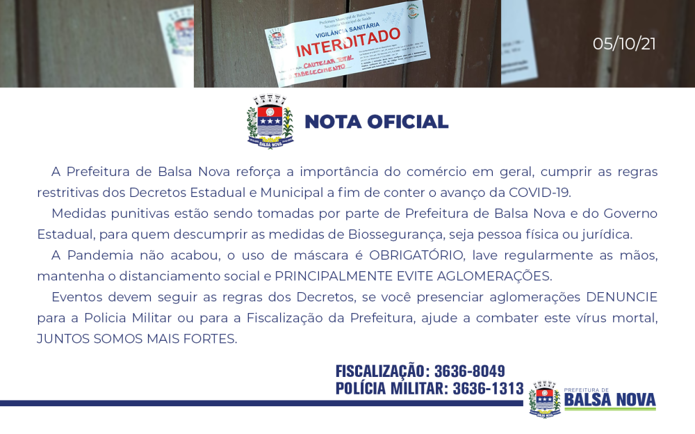 NOTA OFICIAL