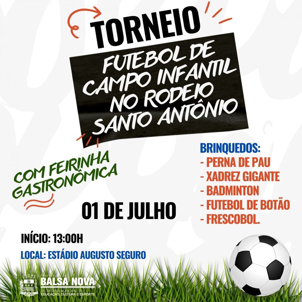 TORNEIO DE FUTEBOL DE CAMPO INFANTIL NO RODEIIO SANTO ANTÔNIO