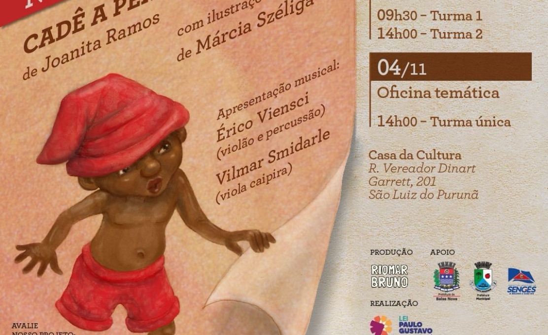 Lançamento do livro “Cadê a Perna do Pererê?