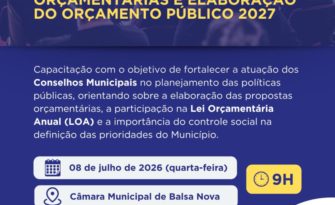Convite - Formação para Conselheiros Municipais