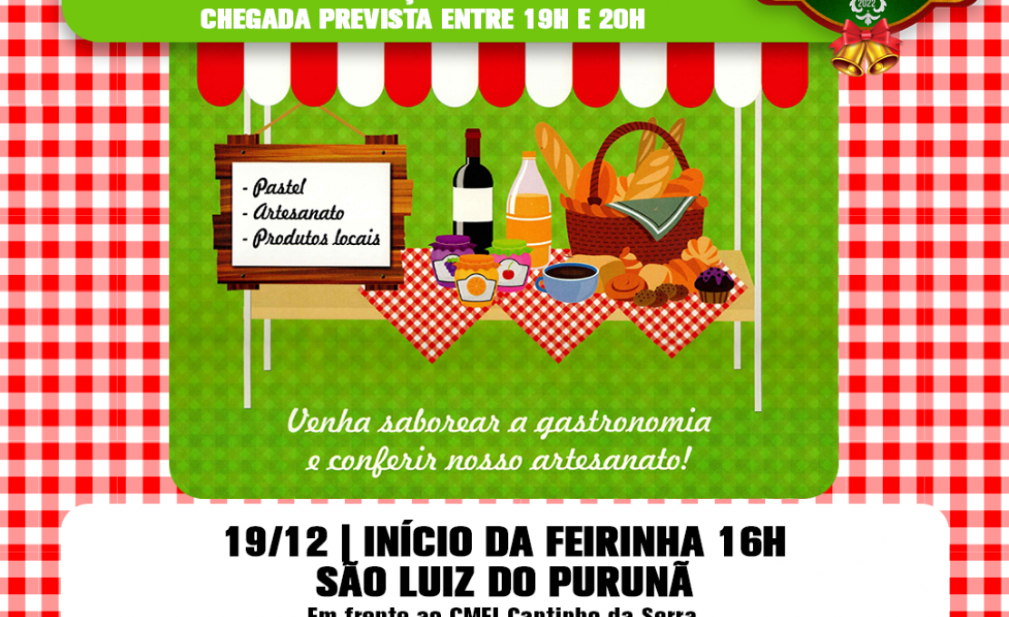 A Feirinha Gastronômica de Balsa Nova estará presente no Natal.