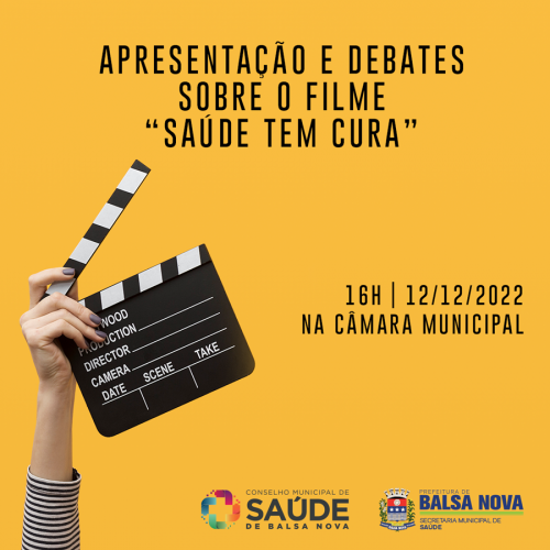 Apresentação e Debate sobre o filme Saúde tem cura