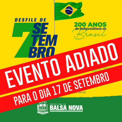 Desfile Cívico adiado