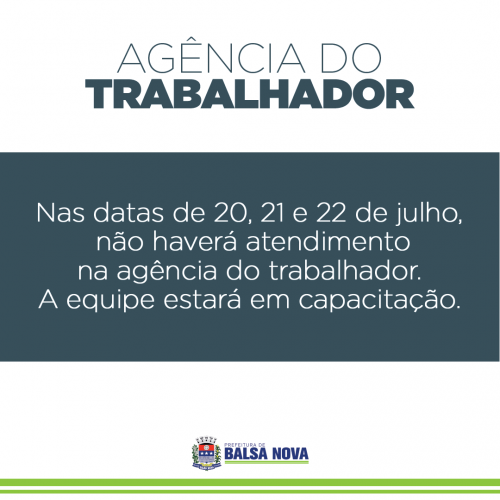 AGÊNCIA DO TRABALHADOR