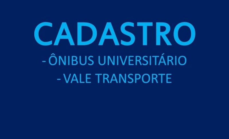 Cadastro para transporte em 2019