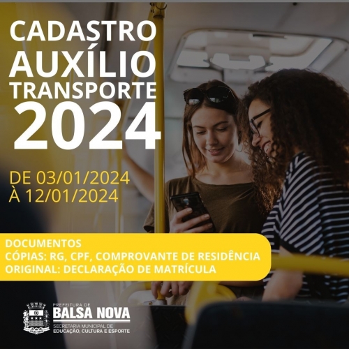 CADASTRO DO AUXÍLIO TRANSPORTE