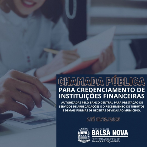 CREDENCIAMENTO de Instituições Financeiras