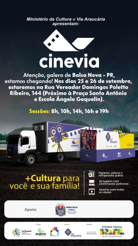 A Cinevia chega ao Distrito do Bugre nos dias 25 e 26 de setembro