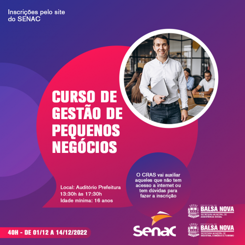 Curso de Gestão de Pequenos Negócios