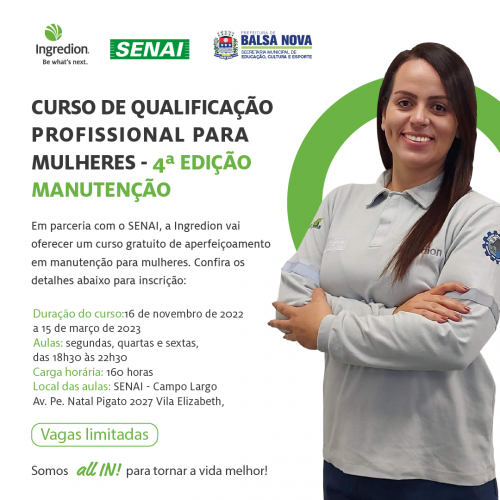 CURSO DE QUALIFICAÇÃO PROFISSIONAL PARA MULHERES