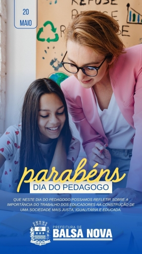 Feliz dia do Pedagogo!