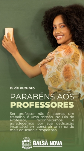 FELIZ DIA DOS PROFESSORES!