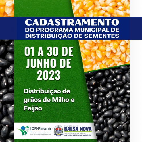 PROGRAMA MUNICIPAL DE DISTRIBUIÇÃO DE SEMENTES