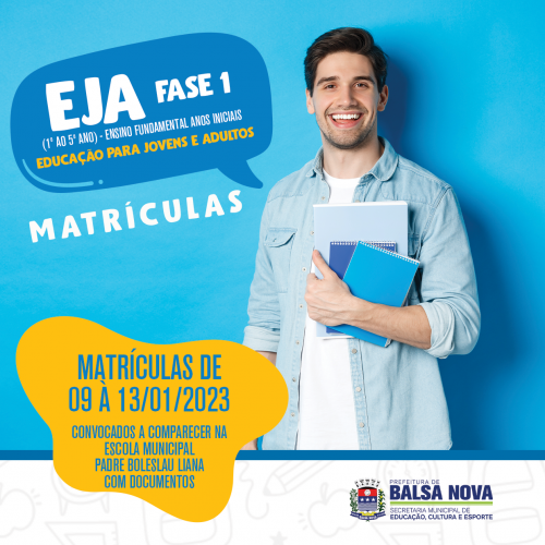 MATRÍCULAS EJA - FASE 1