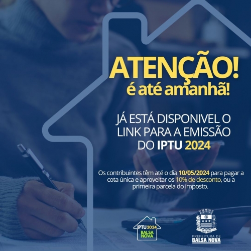 É até amanha!