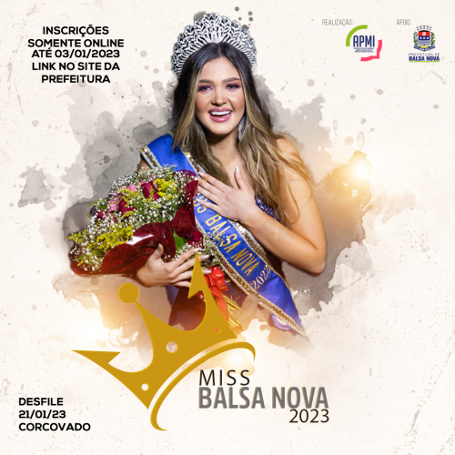 MISS BALSA NOVA 2023 - INSCRIÇÕES