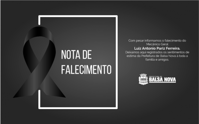 NOTA DE FALECIMENTO