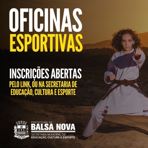 INSCRIÇÕES ABERTAS