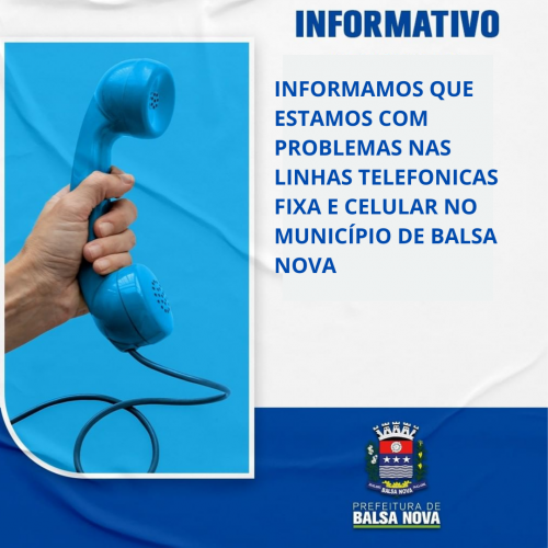 PROBLEMAS NAS LINHAS TELEFONICAS