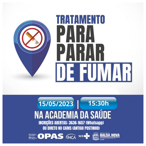 TRATAMENTO PARA PARAR DE FUMAR