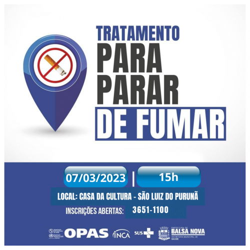 TRATAMENTO PARA PARAR DE FUMAR