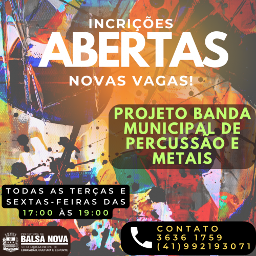 PROJETO BANDA MUNICIPAL DE PERCUSSÃO E METAIS