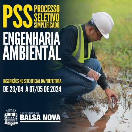 Processo Seletivo Simplificado (PSS) de Engenharia Ambiental