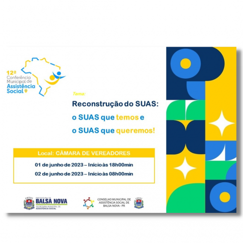  12ª CONFERÊNCIA MUNICIPAL DE ASSISTÊNCIA SOCIAL